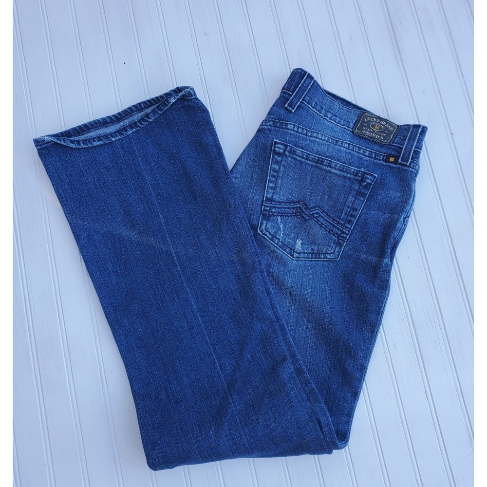 Lucky Brand Jeans Sweet N Low Boot Cut Dark Wash Blue Mid-Rise Women Sz 8/29